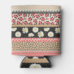 Rafraîchisseur Pour Canette Fleurs décoratives : Patchwork Tile Motif