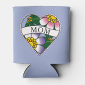 Rafraîchisseur Pour Canette Fleurs Dentelle Coeur Maman Tatouage (Devant)