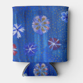 Rafraîchisseur Pour Canette Fleurs Dessin Bleu Personnalisé Peut refroidir (Devant)