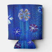 Rafraîchisseur Pour Canette Fleurs Dessin Bleu Personnalisé Peut refroidir (Dos)