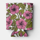 Rafraîchisseur Pour Canette Fleurs d'hibiscus roses (Devant)