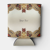 Rafraîchisseur Pour Canette Fleurs d'or rouge Gemstone peut refroidir (Devant)