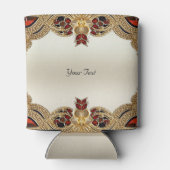 Rafraîchisseur Pour Canette Fleurs d'or rouge Gemstone peut refroidir (Dos)