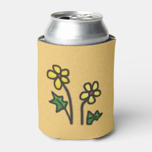 Rafraîchisseur Pour Canette Fleurs douces Jaune (Can devant)