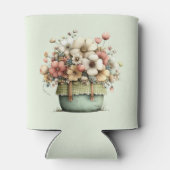 Rafraîchisseur Pour Canette Fleurs en pot Cozy Style Shabby Chic (Dos)
