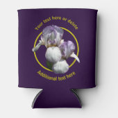 Rafraîchisseur Pour Canette Fleurs Iris Élégantes Personnalisées (Devant)