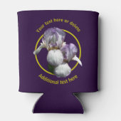 Rafraîchisseur Pour Canette Fleurs Iris Élégantes Personnalisées (Dos)