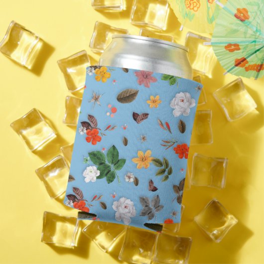 Rafraîchisseur Pour Canette Fleurs jaunes et roses blanches 18 (Été in situ)