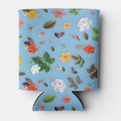 Rafraîchisseur Pour Canette Fleurs jaunes et roses blanches 18 (Devant)