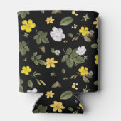 Rafraîchisseur Pour Canette Fleurs jaunes et roses blanches 2 (Dos)