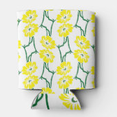 Rafraîchisseur Pour Canette Fleurs Jaunes : Motif sans couture illustré (Dos)