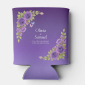 Rafraîchisseur Pour Canette Fleurs mauves violettes et Mariage blanc (Dos)