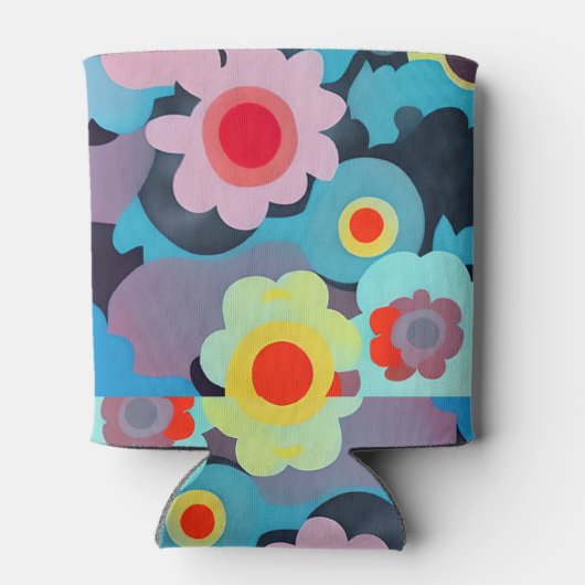 Rafraîchisseur Pour Canette Fleurs mod rétro (Dos)