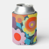 Rafraîchisseur Pour Canette Fleurs rétro mod (Can devant)