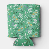 Rafraîchisseur Pour Canette Fleurs Rétro, Motif Botanique Sans Seamless. (Dos)