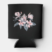 Rafraîchisseur Pour Canette Fleurs rose et gris Aquarelle classique (Devant)