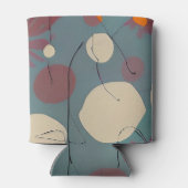 Rafraîchisseur Pour Canette Fleurs roses et blanches rétro (Dos)