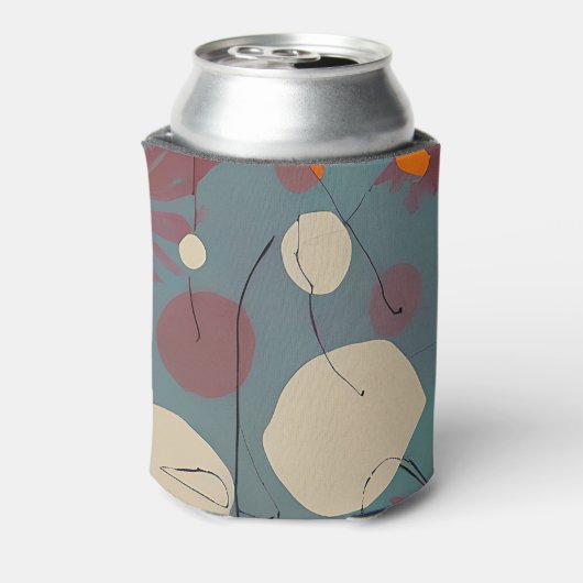 Rafraîchisseur Pour Canette Fleurs roses et blanches rétro (Can Dos)