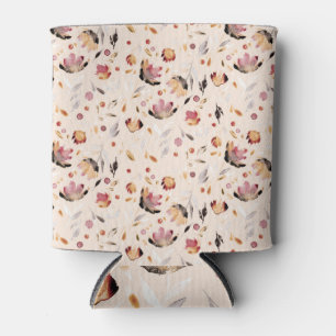 Rafraîchisseur Pour Canette Fleurs tropicales Abstraites : arrière - plan aqua