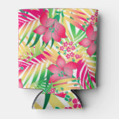 Rafraîchisseur Pour Canette Fleurs tropicales colorées (Devant)