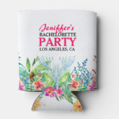 Rafraîchisseur Pour Canette Fleurs tropicales colorées Aquarelles (Dos)