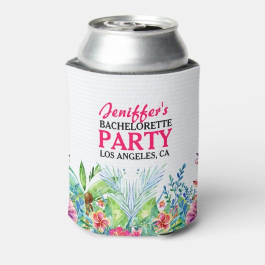 Rafraîchisseur Pour Canette Fleurs tropicales colorées Aquarelles (Can Dos)