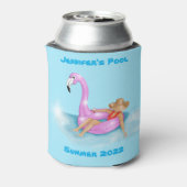 Rafraîchisseur Pour Canette Floating dans la piscine dans le Flamant rose rose (Can Dos)