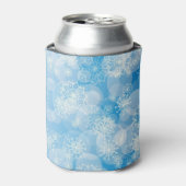 Rafraîchisseur Pour Canette Flocons de Noël bleus (Can devant)