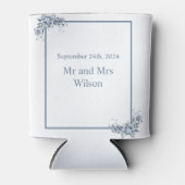 Rafraîchisseur Pour Canette Floral bleu foncé moderne (Devant)