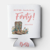 Rafraîchisseur Pour Canette Floral Boots Ouest Quarantième anniversaire (Dos)