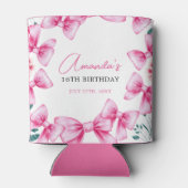 Rafraîchisseur Pour Canette Floral Bow Coquette Sweet 16 Anniversaire (Dos)