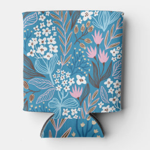 Rafraîchisseur Pour Canette Floral Ditzy : Design Vintage de printemps.
