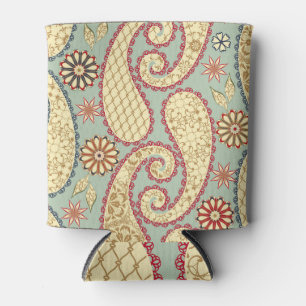 Rafraîchisseur Pour Canette Floral ethnique, cachemire style vintage.