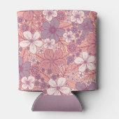 Rafraîchisseur Pour Canette Floral rose et violet pastel (Dos)