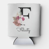 Rafraîchisseur Pour Canette Floral rose F initial (Devant)