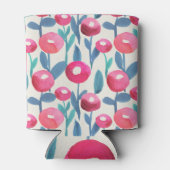 Rafraîchisseur Pour Canette Floraux illustrés à la main : texture aquarelle. (Dos)