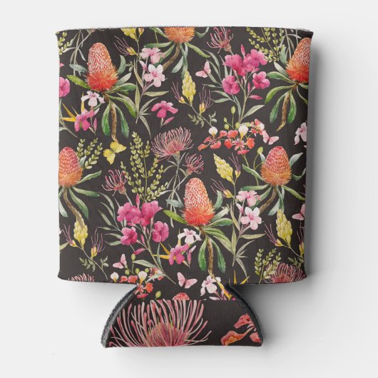 Rafraîchisseur Pour Canette Flore australienne : fusion d'aquarelle tropicale (Devant)