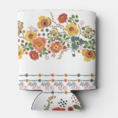 Rafraîchisseur Pour Canette Flore stylisée : Aquarelle Design sans joint. (Dos)