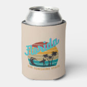 Rafraîchisseur Pour Canette Floride Sunshine State Retro Sunset (Can devant)