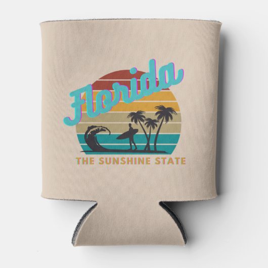 Rafraîchisseur Pour Canette Floride Sunshine State Retro Sunset (Devant)