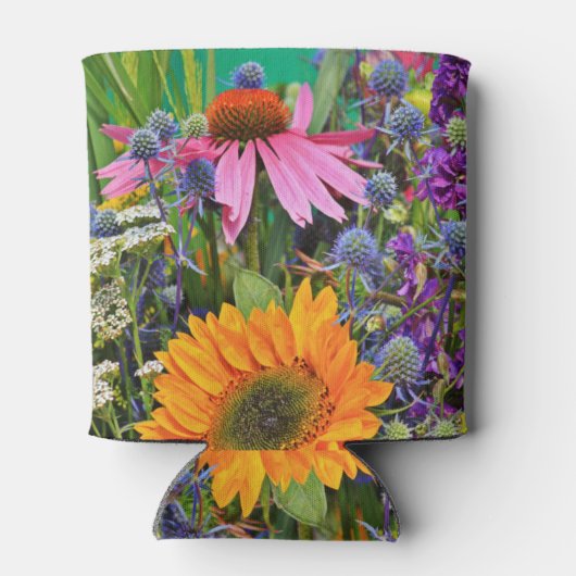 Rafraîchisseur Pour Canette Flower Market Photo Custom Text (Dos)