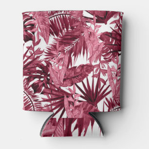 Rafraîchisseur Pour Canette Foliage Aquarelle violet, Floral sans joint.