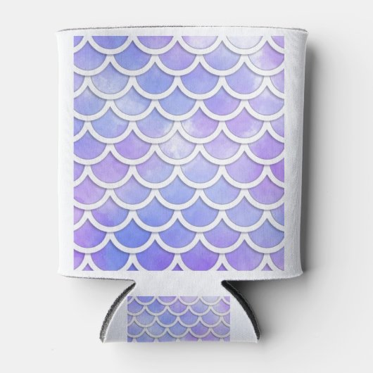 Rafraîchisseur Pour Canette Fond fluo queu de sirene, ecaille poisson (Devant)