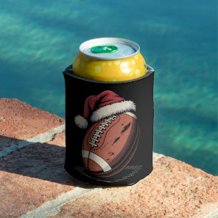 Rafraîchisseur Pour Canette Football américain Santa Hat Sports Noël