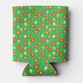 Rafraîchisseur Pour Canette Football Design avec chemises en rouge (Devant)