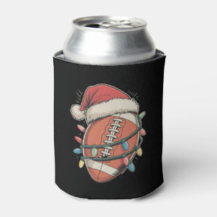 Rafraîchisseur Pour Canette Football Noël Santa Hat Sports de vacances