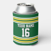 Rafraîchisseur Pour Canette Forest Green with Yellow White Stripes (Can Dos)