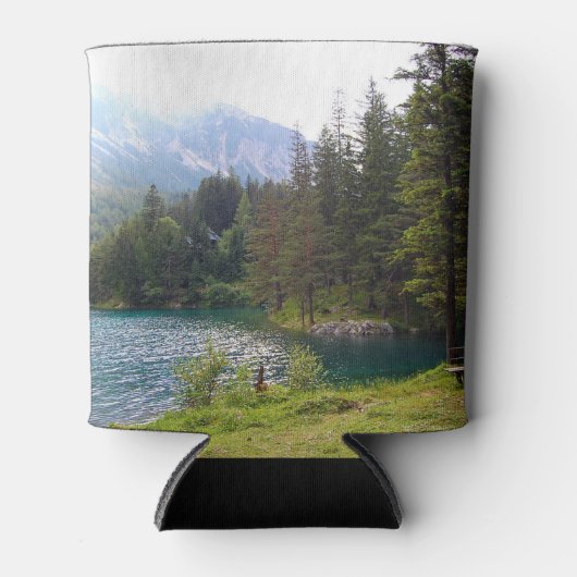 Rafraîchisseur Pour Canette Forêt alpine pittoresque et lac (Devant)