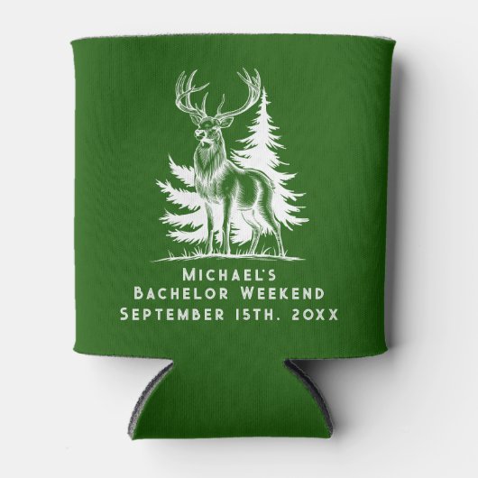 Rafraîchisseur Pour Canette Forêt Buck Trees Bachelor Week-end (Devant)