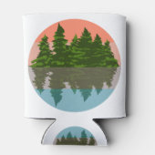 Rafraîchisseur Pour Canette Forêt Coucher Nature Pins Arbres (Dos)